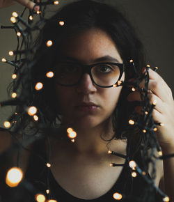 Close-up portrait of young woman