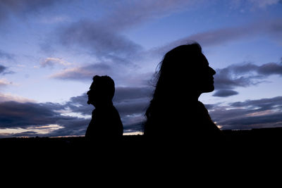 Silhouette of man against sky