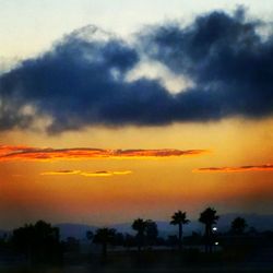 Scenic view of landscape at sunset