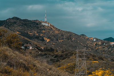 Low angle view of mountains against sky