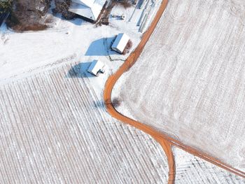 High angle view of beach