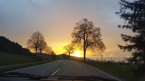 Road at sunset