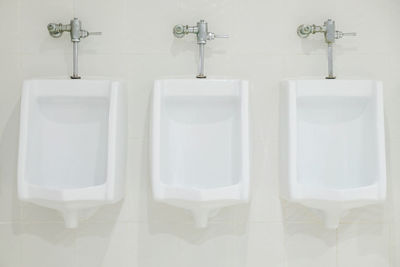 Urinals in bathroom