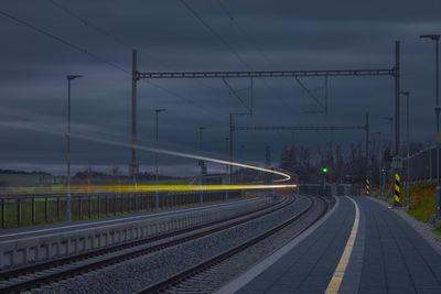 Railroad tracks against sky