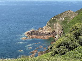 High angle view of sea shore