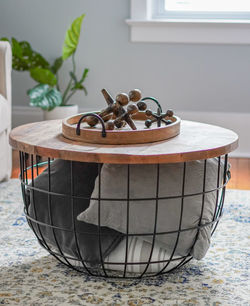 Close-up of potted plant on table at home