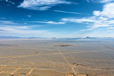 Scenic view of desert against sky