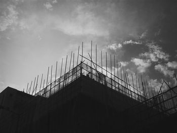 Low angle view of built structure against sky