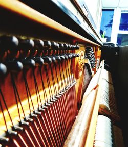 Close-up of piano keys