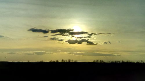 Scenic view of landscape at sunset