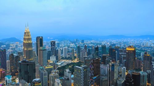 Aerial view of buildings in city