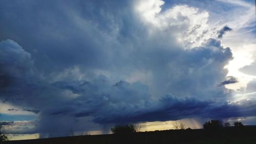 Low angle view of storm clouds in sky