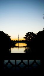 View of calm sea at sunset