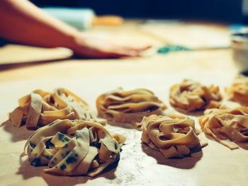 Close-up of cookies on table