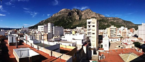 High angle shot of townscape