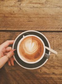 Coffee cup on table