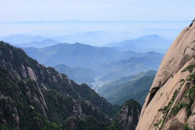 Panoramic view of mountains against sky