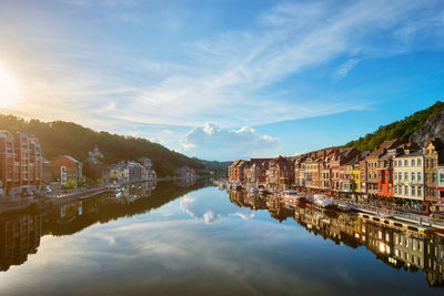 View of picturesque dinant city. belgium