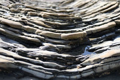 Full frame shot of stack of stones