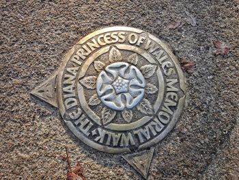 Directly above shot of text on stone