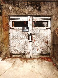 Abandoned house door