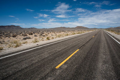 Road passing through a desert