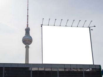 Low angle view of building against clear sky