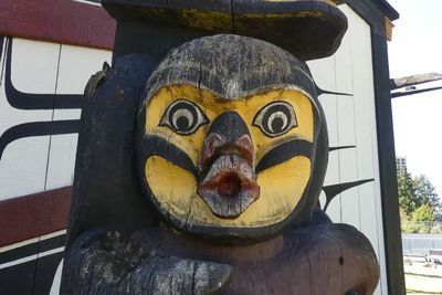 Close-up portrait of statue