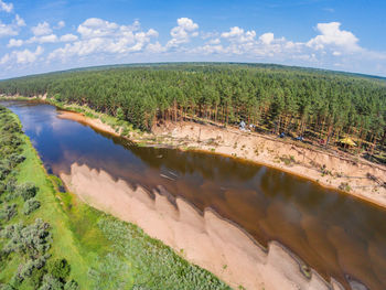 View of river in forest