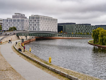 Bridge over river in city