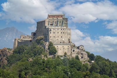 Low angle view of historical building against sky