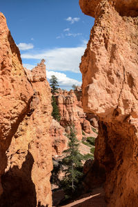 Scenic view of rock formation against sky