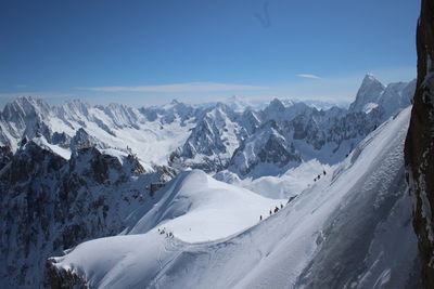 Scenic view of mont blanc against sky