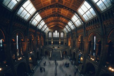 Interior of illuminated building