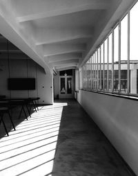 Empty corridor of building