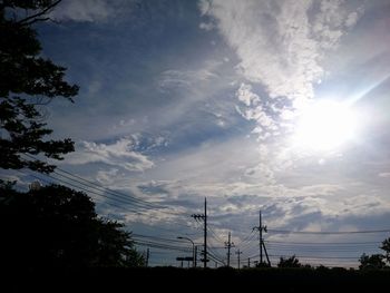 Low angle view of sky at sunset