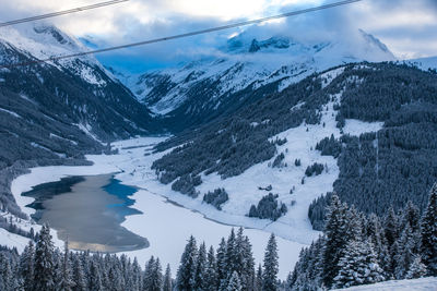 High angle view of mountains