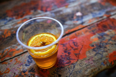 Close-up of drink on table