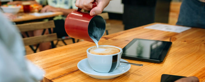 Close-up of coffee on table
