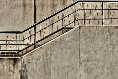 Metal railing of staircase