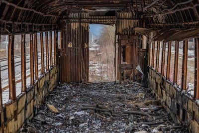 Interior of abandoned building