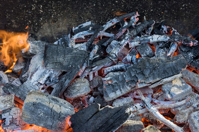 Close-up of bonfire