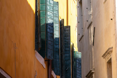 Low angle view of buildings in city