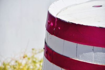 Close up of red umbrella