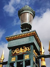 Low angle view of traditional building against sky