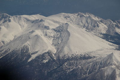 Scenic view of snowcapped mountains