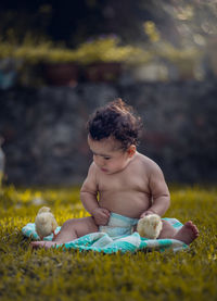 Cute baby outdoors