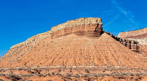 Rock formations on sunny day