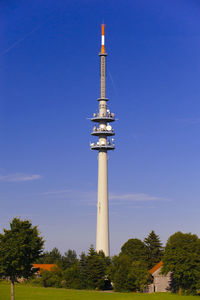 Radio and television tower at mountain hohenpeissenberg in bavaria, germany