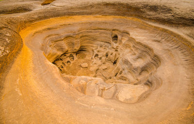 Close-up of rock in desert